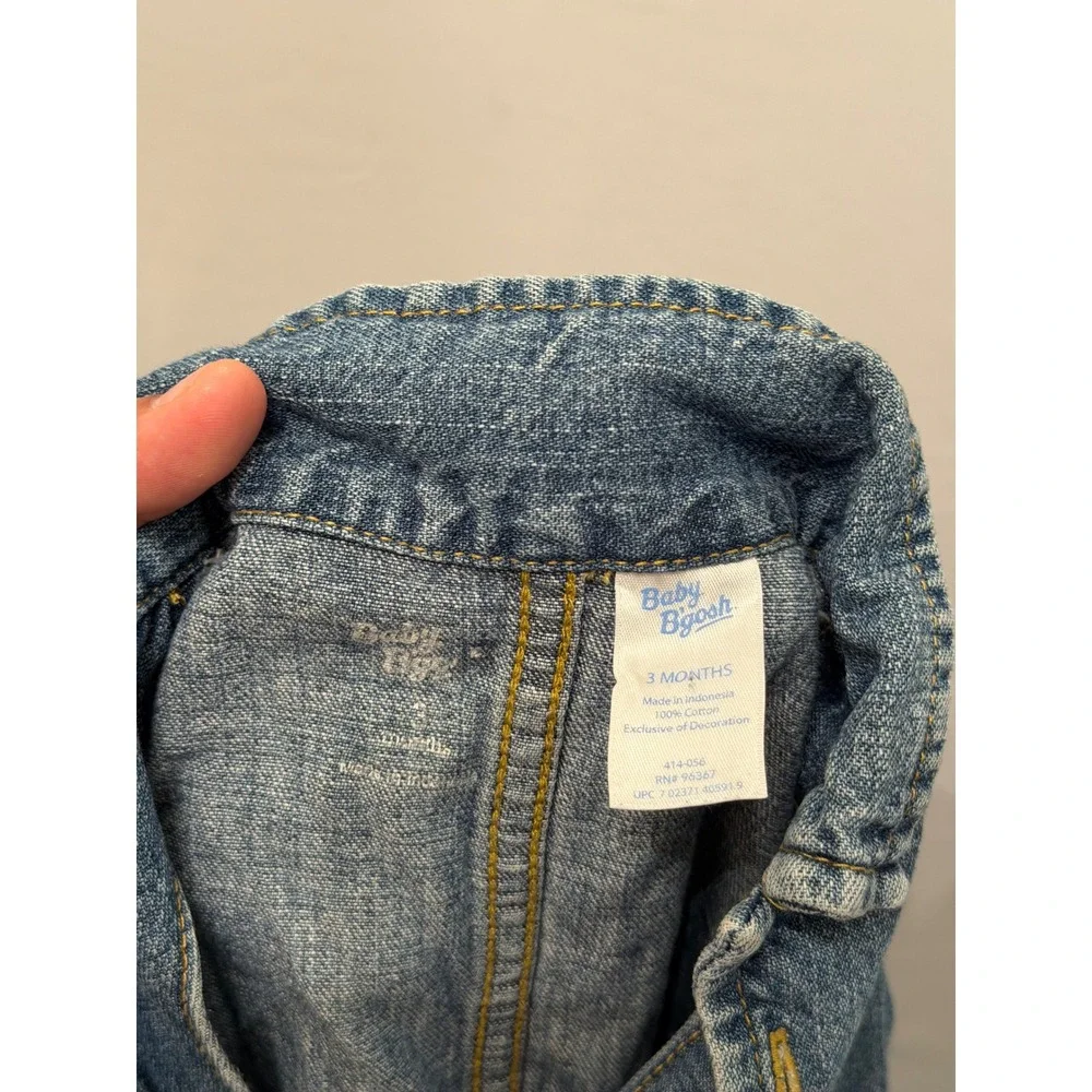 OshKosh B'gosh Denim Romper One Piece Classic Blue 3 Months